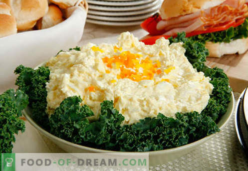 Яйчна салата - доказани рецепти. Как да готвя яйце салата.