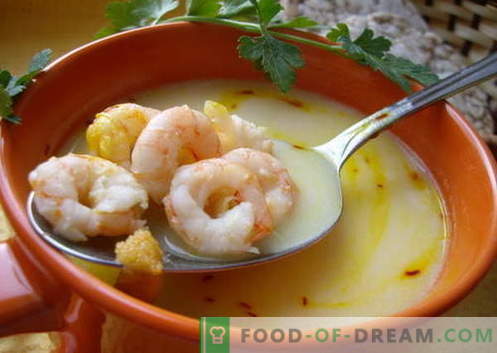 Супа от скариди - най-добрите рецепти. Как правилно и вкусно да се готви супа със скариди.