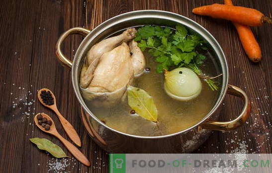 Как да сварите бульон за супа, супа, сосове и други ястия. Рецепти: как да се готви пилешки бульон, говеждо, риба, свинско, кост