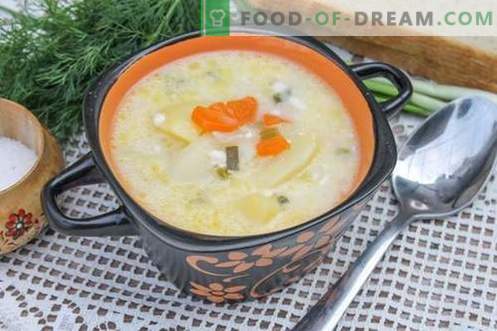 Супа от крем сирене - стъпка по стъпка рецепта със снимки