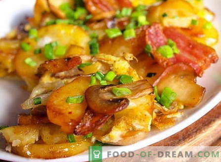 Картофи с гъби - най-добрите рецепти. Как правилно и вкусно да се готвят картофи с гъби.