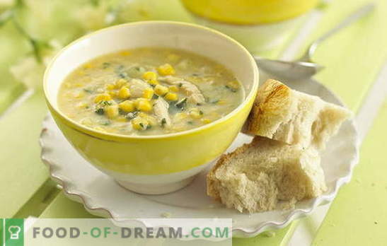 Царевичната супа е любима съставка в необичаен дизайн. Интересни консервирани царевични супи